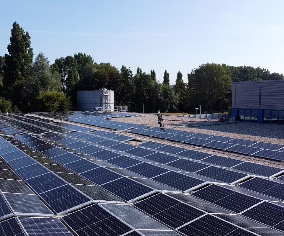 Solar panels at our Dordrecht Facility